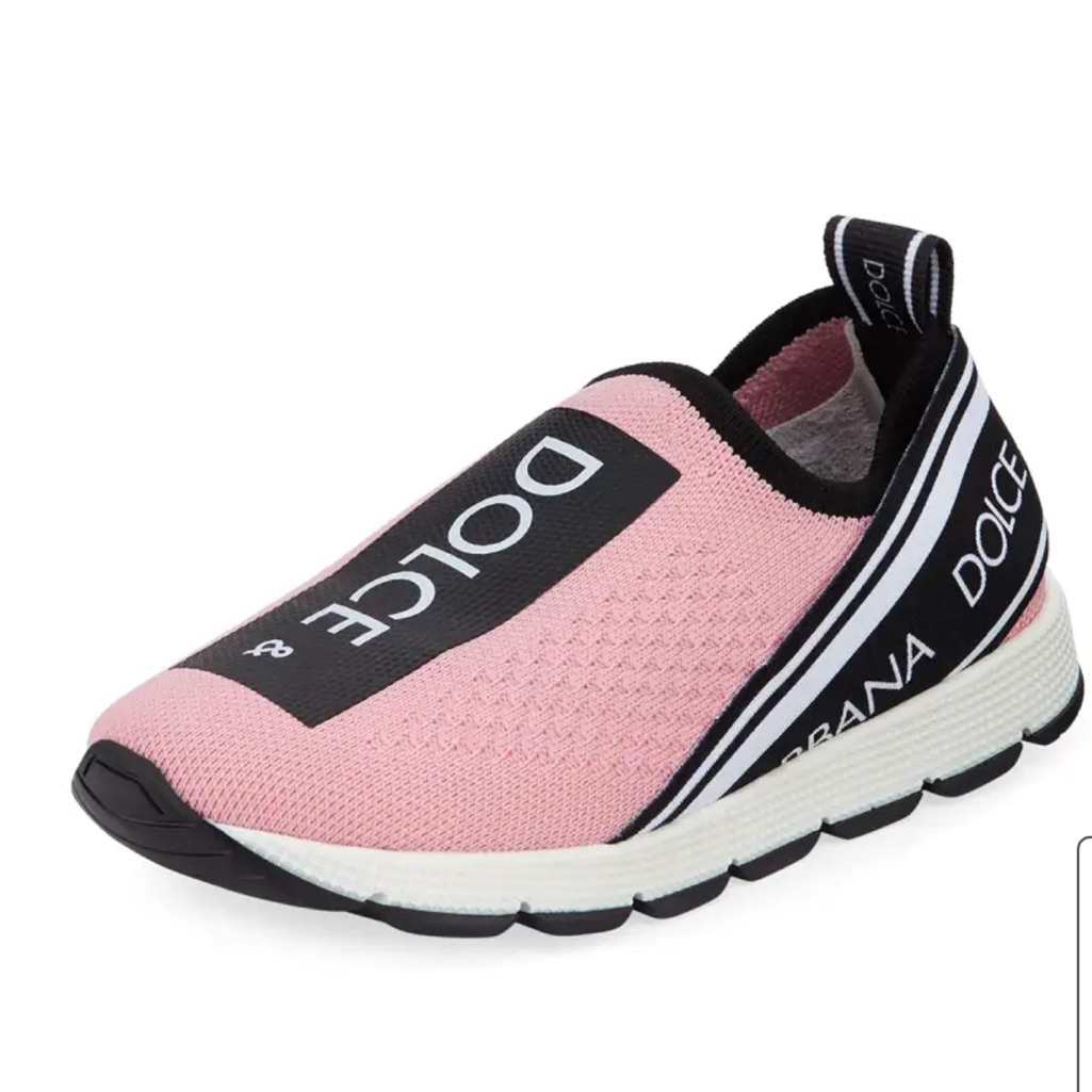 Dolce&Gabbana Girl's Maglina Slip-On Knit Logo Sneakers